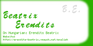 beatrix erendits business card